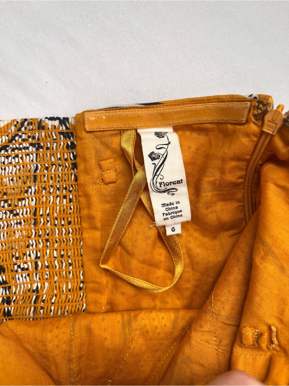 Anthropologie Floreat Yellow Printed Strapless Pleated Top 6 - Picture 4 of 10